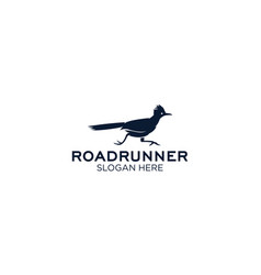 Silhouette Roadrunner Logo Design Template