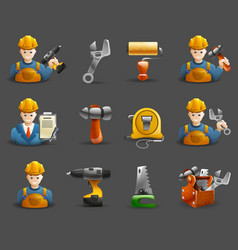 Construction Remodeling Work Isometric Icons Set