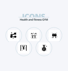 Gym Glyph Icon Pack 5 Design Note Board