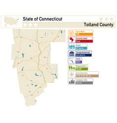 Map Of Tolland County In Connecticut Usa