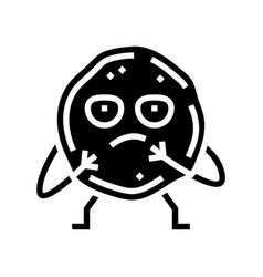 Pancake Dessert Character Glyph Icon