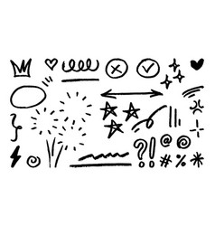 Set Of Hand Drawn Doodle Elements For Concept