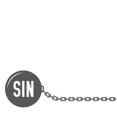 Slave To Sin Concept Weight Flat Isolated