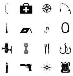 Survival Kit Icon Set