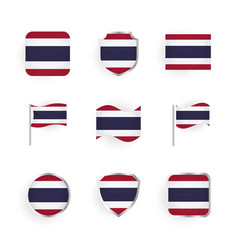 Thailand Flag Icons Set