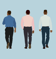 Black Businessmen Walk Away