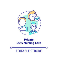 Private Duty Nursing Care Concept Icon