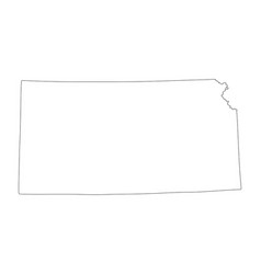 Blank Kansas Map Silhouette