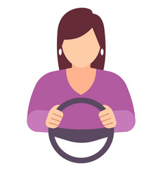 Woman Driver Female Person Holding Steering Wheel