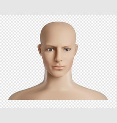 3d Human Model With Face Female Or Male Head