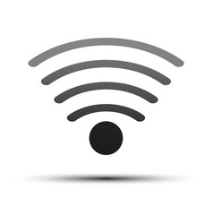 Flat Icon With Black Wifi Icon Cloud Technology