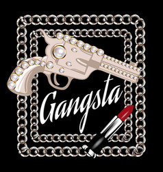 Gangsta Hand Drawn Gun