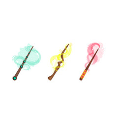 Magic Wands With Fairy Dust And Glow Swirling