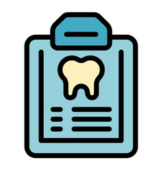 Teeth Clipboard Icon Flat