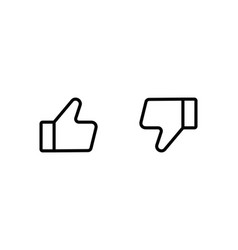 Like And Dislike Line Icon