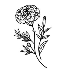 Minimalist Marigold Tattoo In Black And White