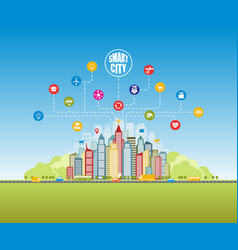 Smart City With Advanced Services Social