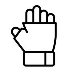 Fabric Gloves Icon Outline Hand Keeper