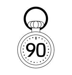 Soccer Timer With Ninety Minutes Symbol In Black