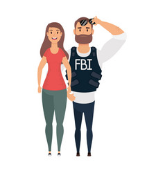 Young Man Fbi Agent With Woman Characters