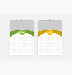 2024 Colorful One Page Wall Calendar Design