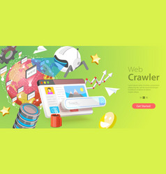 3d Conceptual Of Web Crawler