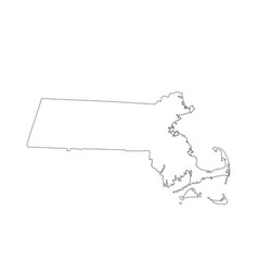 Blank Massachusetts Map Silhouette