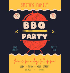 Cute Barbecue Party Flyer Bbq Poster Template