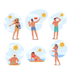 Male Or Female Characters On Beach With Skin