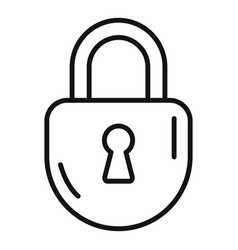 Privacy Locker Icon Outline Computer