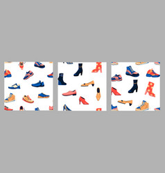 Shoes Pattern Seamless Prints With Sneakers High