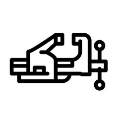 Bench Vice Line Icon