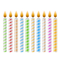 Set birthday candles Royalty Free Vector Image