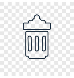 Trash Can Concept Linear Icon Isolated