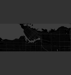 Dark Black Vancouver City Area Horizontal