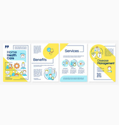 Home Health Care Blue And Yellow Brochure Template