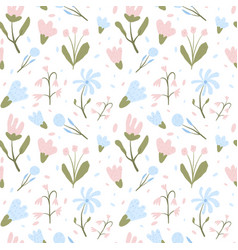 Floral Hand Drawn Endless Background Abstract