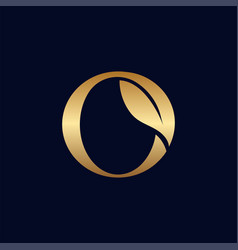 Gold Logo O With Leaf