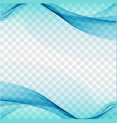 Modern Blue Wave Transparent Background