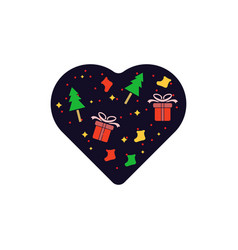 Christmas Decorative Elements And Icons On Love