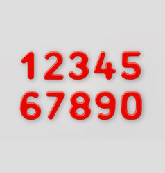 3d Red Plastic Number 123456789 And Null