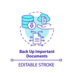 Back Up Important Documents Concept Icon