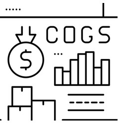 Cost Of Goods Sold Cogs Report Line Icon