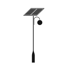 Isolated Object Lamppost And Solar Logo