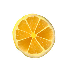 Lemon Slice Isolated On White Background