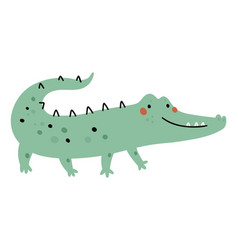 Cute Alligator Smiling Crocodile In Kid Print