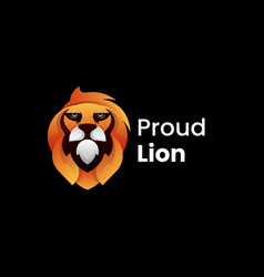 Logo Proud Lion Gradient Colorful Style