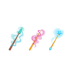 Magic Wands With Fairy Dust And Glow Swirling