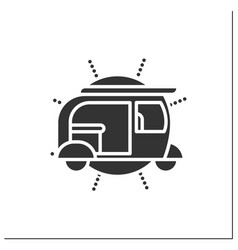 Auto Rickshaw Glyph Icon