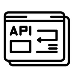 Web Api Icon Outline Computer Process